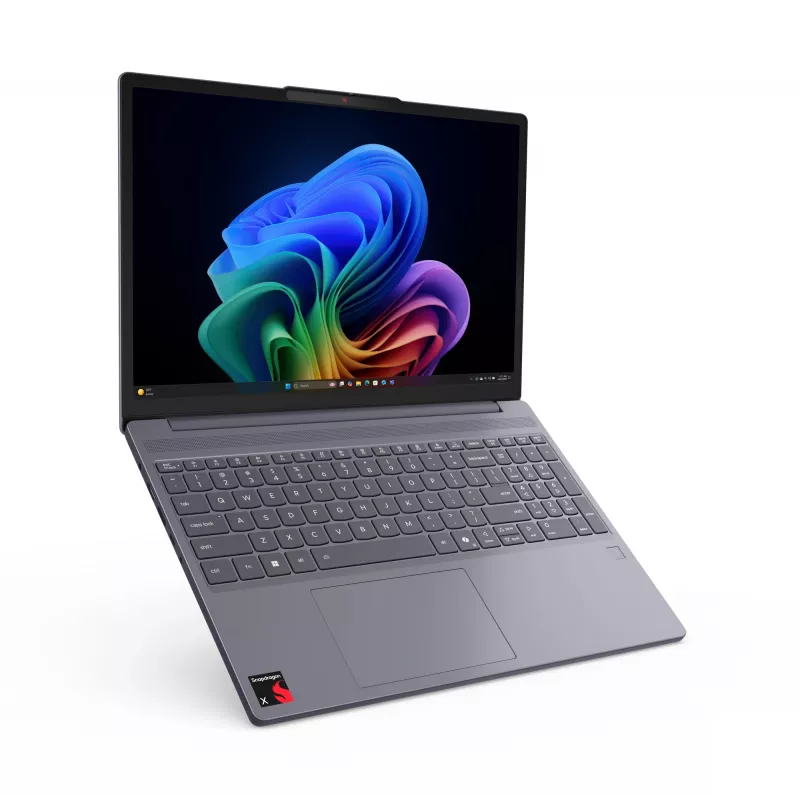 Lenovo IdeaPad plonas 3 15Q8X10 Copilot+ PC Snapdragon X1-26-100 Nešiojamasis kompiuteris 38,9 cm (15,3 col.) WUXGA 16 GB LPDDR5x-SDRAM 1 TB SSD Wi-Fi 7 (802.11be) Windows 11 Home Vokiečių Pilka
