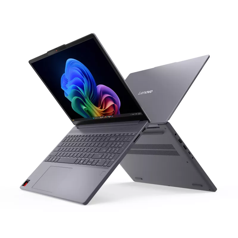 Lenovo IdeaPad plonas 3 15Q8X10 Copilot+ PC Snapdragon X1-26-100 Nešiojamasis kompiuteris 38,9 cm (15,3 col.) WUXGA 16 GB LPDDR5x-SDRAM 1 TB SSD Wi-Fi 7 (802.11be) Windows 11 Home Vokiečių Pilka