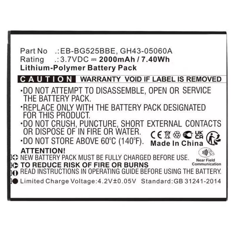 Išmaniojo telefono baterija CoreParts GH43-05060A-CP 3,7 V 2000 mAh Li-Pol 7,40 Wh