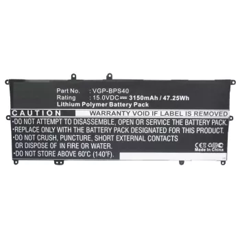 CoreParts nešiojamojo kompiuterio baterija, skirta Sony, Baterija, Sony, SVF14N16CW, SVF14N26CW, SVF15N13CW, SVF15N18PW, VAIO Fit 14A, VAIO Fit 15