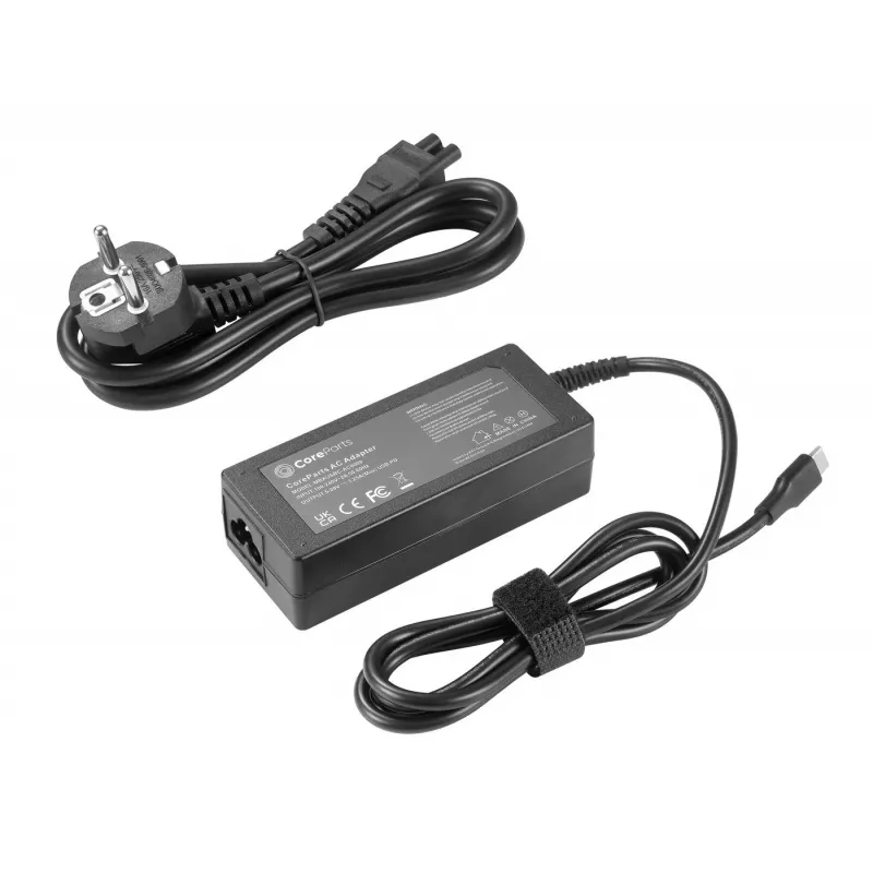 CoreParts MBXUSBC-AC0009 maitinimo adapteris / keitiklis Vidinis 65 W Juoda