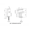 MicroConnect MC-DESKMOUNTW stalo spaustukas maitinimo lizdų juostoms