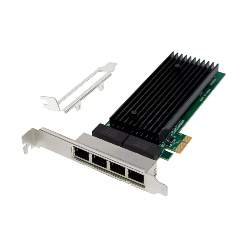 PCIe x1 tinklo plokštė MicroConnect MC-PCIEX1-82575-Q su Intel 82575 valdikliu