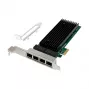 PCIe x1 tinklo plokštė MicroConnect MC-PCIEX1-82575-Q su Intel 82575 valdikliu