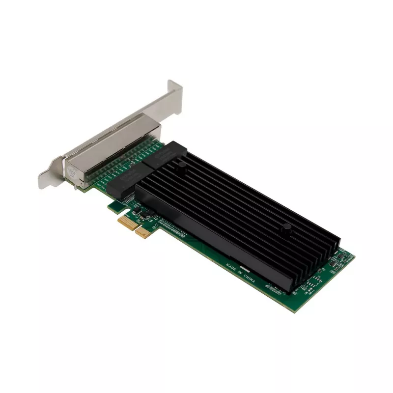 PCIe x1 tinklo plokštė MicroConnect MC-PCIEX1-82575-Q su Intel 82575 valdikliu