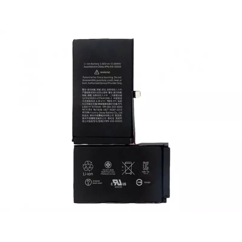 Baterija, skirta iPhone Xs Max MicroSpareparts MOBX-IPXSMAX-BAT 3100 mAh LiPo juoda