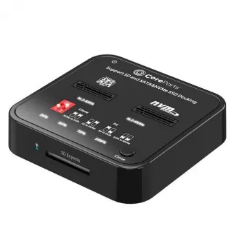 Laikmenų kopijavimo įrenginys CoreParts MS-CLONER-M2-SD juodas USB Type-C M.2