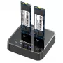 CoreParts MS-CLONER-NVME laikmenų dokinė stotelė USB 3.2 Gen 2 (3.1 Gen 2) Type-C juoda