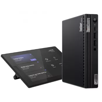 Lenovo ThinkSmart Tiny Kit Intel® Core™ i3 i3-13100T 16 GB DDR4-SDRAM 256 GB SSD „Windows 11 IoT Enterprise“ Mini PC juodas
