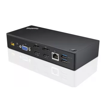 Lenovo 40A90090DK nešiojamojo kompiuterio dokas / prievadų replikatorius Laidinis USB 3.2 Gen 1 (3.1 Gen 1) Type-C Juodas