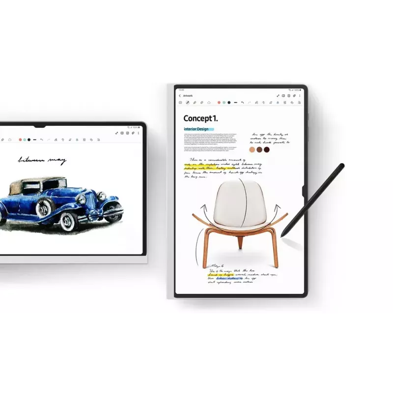 Popierių primenanti ekrano apsauga, skirta „Samsung Galaxy Tab S9 Ultra“ – 14,6 colio (EF-ZX912PWEGWW), balta, 1 vnt.