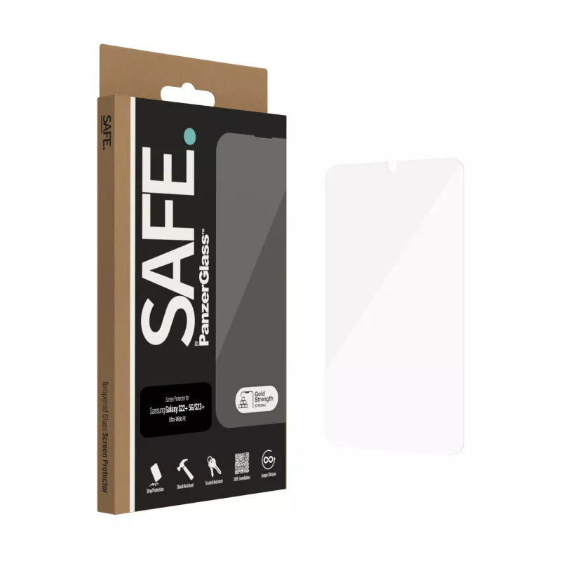 Ekrano apsauga PanzerGlass SAFE. by ® Samsung Galaxy S22 Plus S23 Plus Ultra-Wide Fit atspari įbrėžimams ir smūgiams