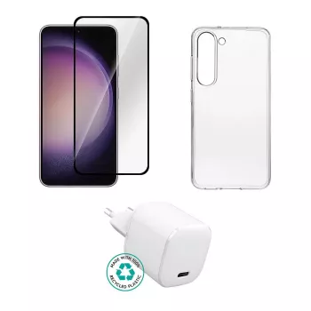 Apsauginis įkroviklio gaubto stiklas eSTUFF, skirtas Samsung Galaxy S25 — Rudas