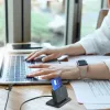j5create JUR261 USB™ išmaniųjų kortelių / CAC skaitytuvo stovas, USB Type-A/USB Type-C, juodas, 95 g