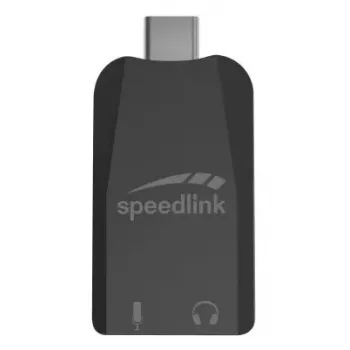 Išorinė USB garso plokštė Speedlink VIGO USB — USB sąsaja, 3,5 mm ausinių lizdas, juoda, 8 g