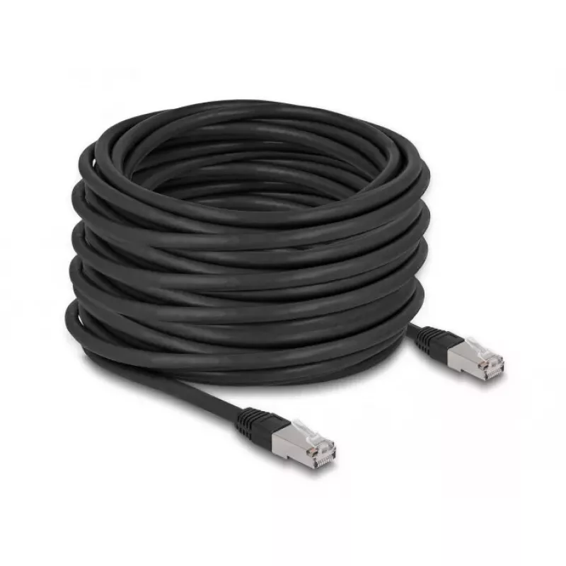 Tinklo kabelis DeLOCK RJ45 Cat.6A 20m Juodas