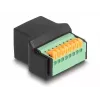 “DeLOCK” RJ45 lizdas prie gnybtų bloko adapteris, juodas, žalias, 1 vnt.