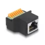 “DeLOCK” RJ45 lizdas prie gnybtų bloko adapteris, juodas, žalias, 1 vnt.