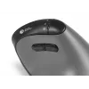 BakkerElkhuizen FastForward Pro pelė, dešiniarankiams, vertikalus dizainas, optinė, RF belaidė + Bluetooth + USB Type-C, 5000 DPI, juoda, pilka