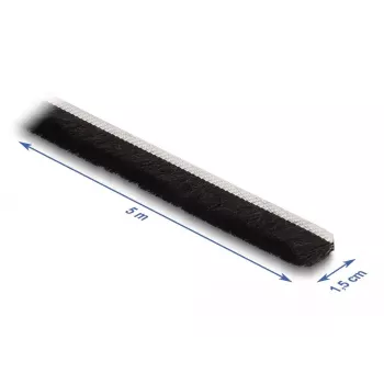 DeLOCK šepetėlio juostelė lipni 15 mm ilgis 5 m juoda
