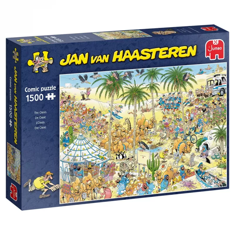 Jumbo dėlionė Jan van Haasteren „Oazė“ – 1500 dalių, 900×600 mm