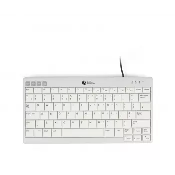 BakkerElkhuizen UltraBoard 950 V2 DE Qwertz, laidinis, USB, žirklinis jungiklis, QWERTZ, tamsiai pilka, šviesiai pilka