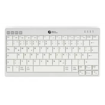 BakkerElkhuizen UltraBoard 950 V2 Wireless DE Qwertz, Tenkeyless (80 - 87%), Laidinis ir belaidis, USB + Bluetooth, Žirklinis klavišų mechanizmas, QWERTZ, Tamsiai pilka, Šviesiai pilka