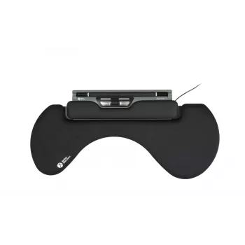 BakkerElkhuizen ErgoSlider+ Underarm Support Asymmetrical, Juoda, Dark Pilka, Geltona, Chipboard, Plastic, Polyurethane (PU), Steel, Clamp attachment, Taiwan, 310 mm, 665 mm