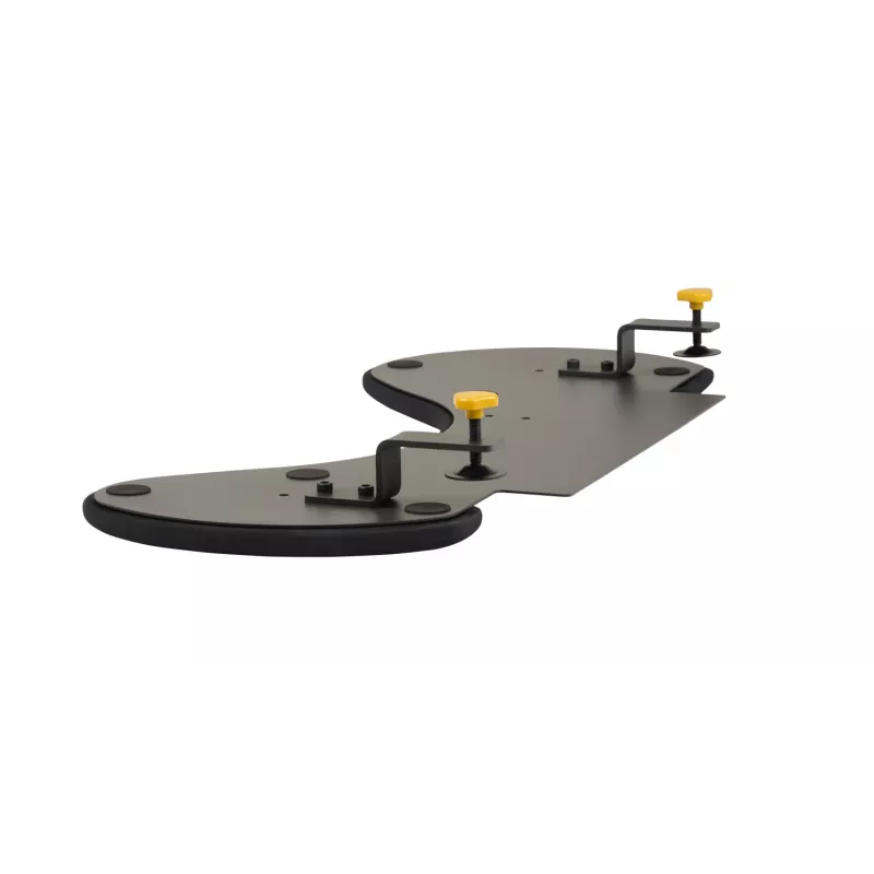 BakkerElkhuizen ErgoSlider+ Underarm Support Asymmetrical, Juoda, Dark Pilka, Geltona, Chipboard, Plastic, Polyurethane (PU), Steel, Clamp attachment, Taiwan, 310 mm, 665 mm