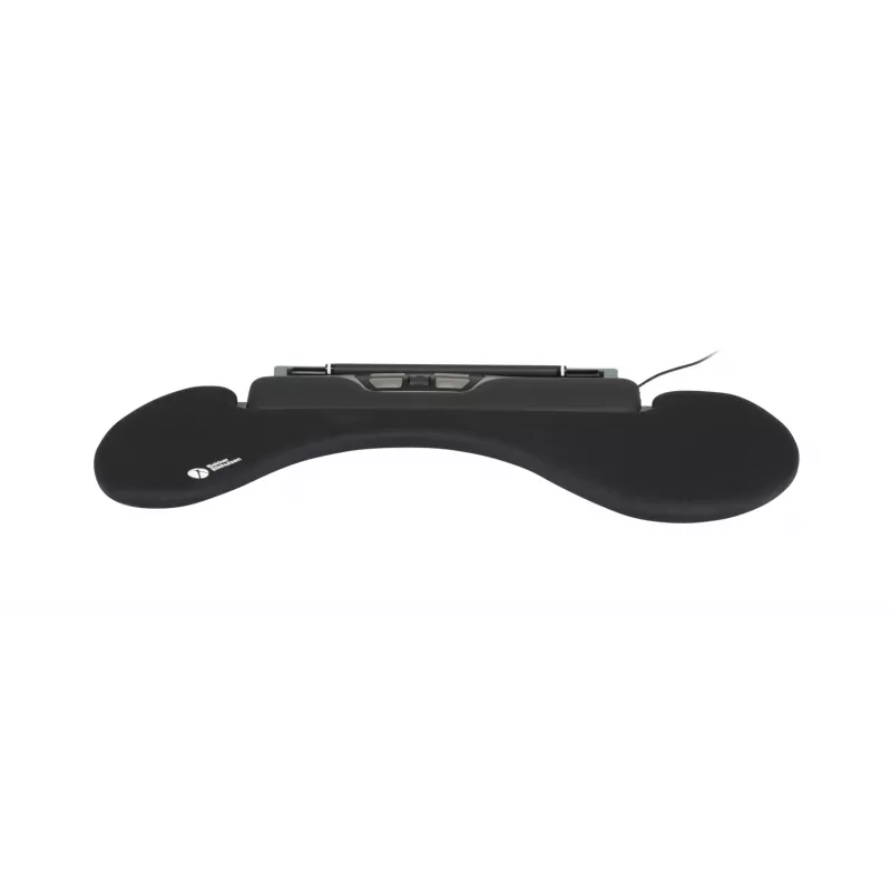 BakkerElkhuizen ErgoSlider+ Underarm Support Asymmetrical, Juoda, Dark Pilka, Geltona, Chipboard, Plastic, Polyurethane (PU), Steel, Clamp attachment, Taiwan, 310 mm, 665 mm