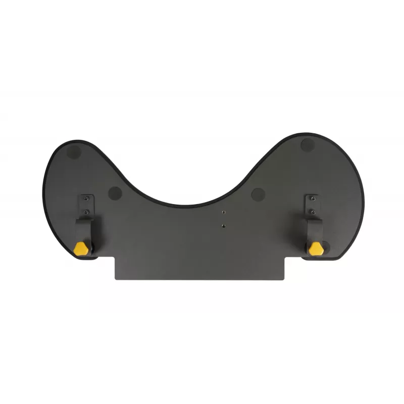 BakkerElkhuizen ErgoSlider+ Underarm Support Asymmetrical, Juoda, Dark Pilka, Geltona, Chipboard, Plastic, Polyurethane (PU), Steel, Clamp attachment, Taiwan, 310 mm, 665 mm