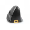 BakkerElkhuizen Handshake pelė Right, dešiniarankiams, vertikalus dizainas, optinė, RF belaidė + Bluetooth + USB Type-C, 6400 DPI, juoda, pilka