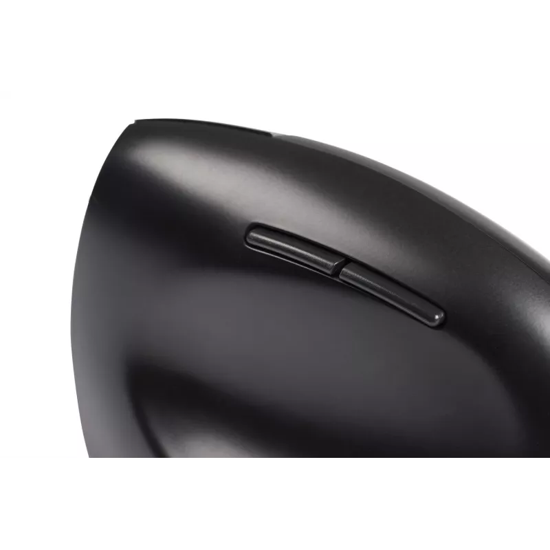 BakkerElkhuizen Handshake pelė Right, dešiniarankiams, vertikalus dizainas, optinė, RF belaidė + Bluetooth + USB Type-C, 6400 DPI, juoda, pilka