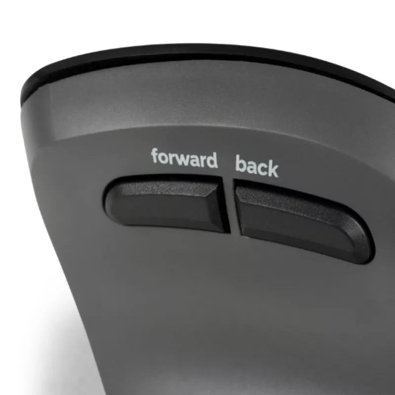 BakkerElkhuizen PRF Pro pelė Kairė, Kairiarankė, Vertikalus dizainas, Optinė, RF belaidė + Bluetooth + USB Type-C, 2400 DPI, Juoda, Pilka