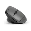 BakkerElkhuizen MidWay pelė Kairė, Kairiarankiams, Vertikalus dizainas, Optinė, RF belaidė + Bluetooth + USB Type-C, 2400 DPI, Pilka, Juoda