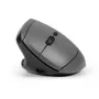 BakkerElkhuizen MidWay pelė Kairė, Kairiarankiams, Vertikalus dizainas, Optinė, RF belaidė + Bluetooth + USB Type-C, 2400 DPI, Pilka, Juoda