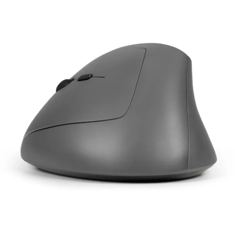 BakkerElkhuizen MidWay pelė Kairė, Kairiarankiams, Vertikalus dizainas, Optinė, RF belaidė + Bluetooth + USB Type-C, 2400 DPI, Pilka, Juoda