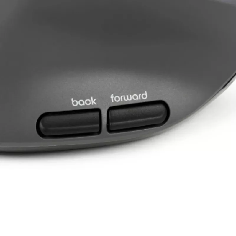 BakkerElkhuizen MidWay pelė Kairė, Kairiarankiams, Vertikalus dizainas, Optinė, RF belaidė + Bluetooth + USB Type-C, 2400 DPI, Pilka, Juoda