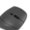 BakkerElkhuizen MidWay pelė Dešinė, Dešiniarankiams, Vertikalus dizainas, Optinė, RF belaidė + Bluetooth + USB Type-C, 2400 DPI, Pilka, Juoda