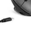 BakkerElkhuizen MidWay pelė Dešinė, Dešiniarankiams, Vertikalus dizainas, Optinė, RF belaidė + Bluetooth + USB Type-C, 2400 DPI, Pilka, Juoda