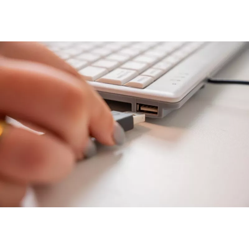 BakkerElkhuizen UltraBoard 955 V2 Numeric, USB, 22, Nešiojamasis kompiuteris / PC, 1.5 m, Tamsiai pilka, Šviesiai pilka