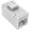 InLine Keystone RJ45 lizdas/kištukinis lizdas, neekranuotas, Cat.6A, pakuotėje 8 vnt., baltas