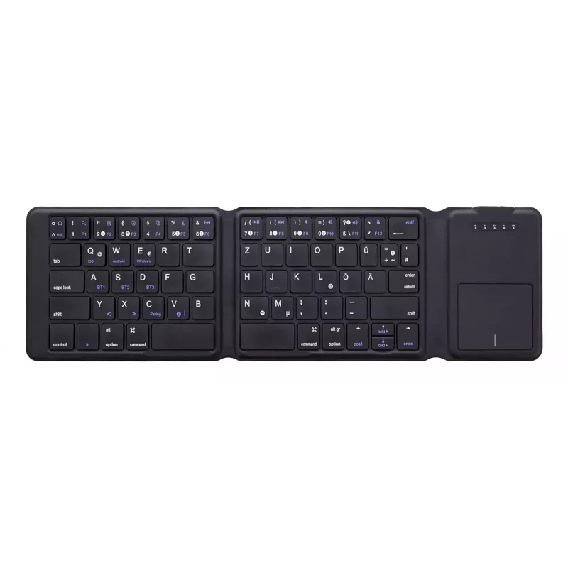 InLine 55379B klaviatūra universali Bluetooth QWERTZ vokiška juoda