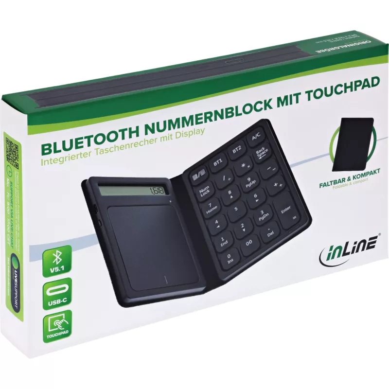 InLine 55379G klaviatūra universali Bluetooth ne juoda