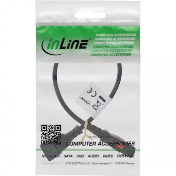 InLine 16934L maitinimo laidas Juoda 0,5 m IEC C13 IEC C14