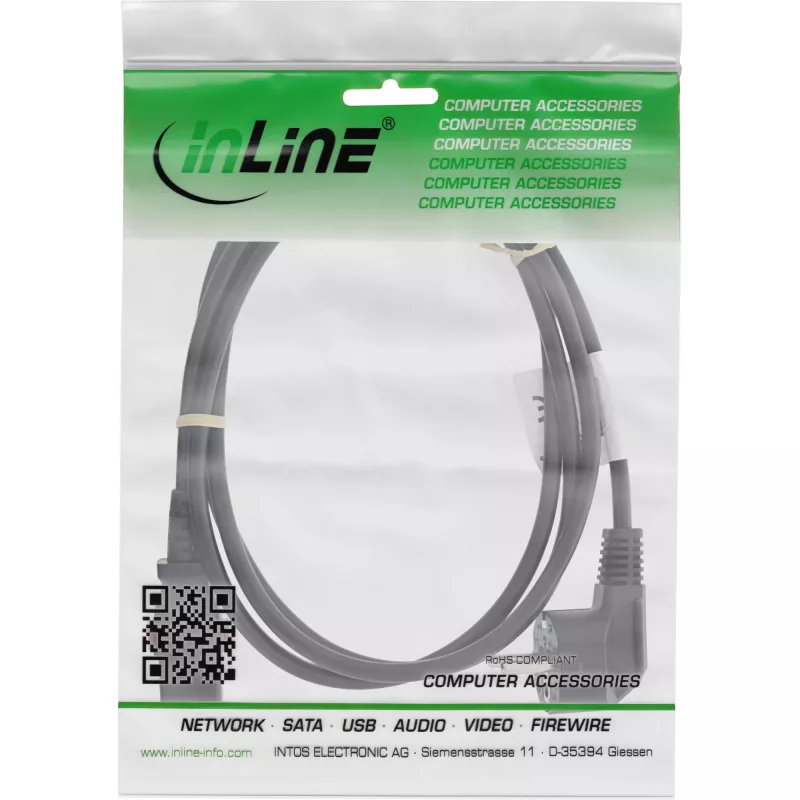 InLine 16953L maitinimo laidas juodas 3 m IEC C13 CEE7/7
