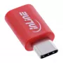 Jungčių adapteris InLine 31650 — USB-C į USB-C, raudonas, 0,003 kg