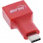 Kabelių adapteris InLine 31651 USB-C į USB-A, USB 2.0, raudonas