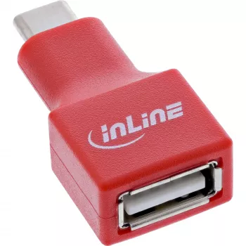 Kabelių adapteris InLine 31651 USB-C į USB-A, USB 2.0, raudonas