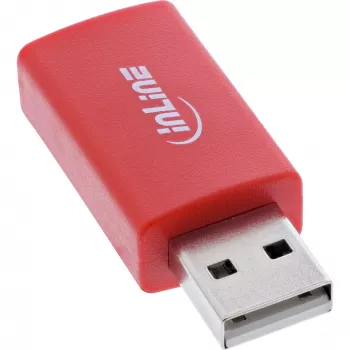 Adapterio kabelis InLine 31653 USB-A į USB-A, USB 2.0, raudonas